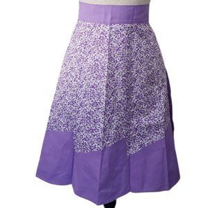 CT409 Vintage Purple & White Floral Apron Petite
